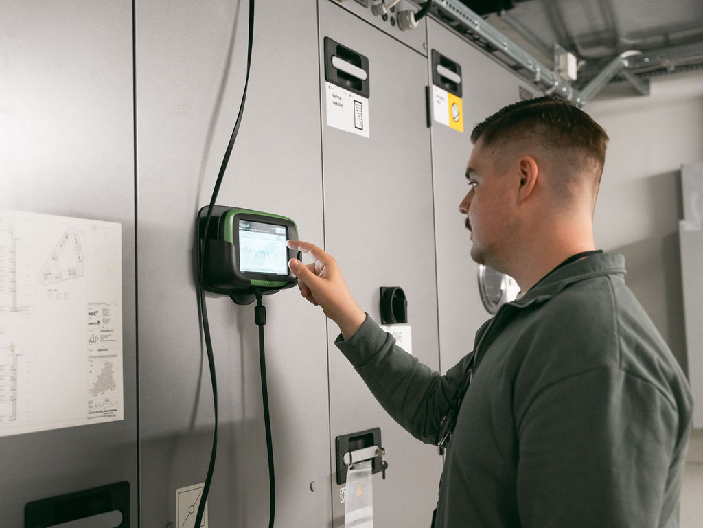 Funksjonstest av ventilasjonsanlegg – kontroll av settpunkter på aggregatets betjeningspanel